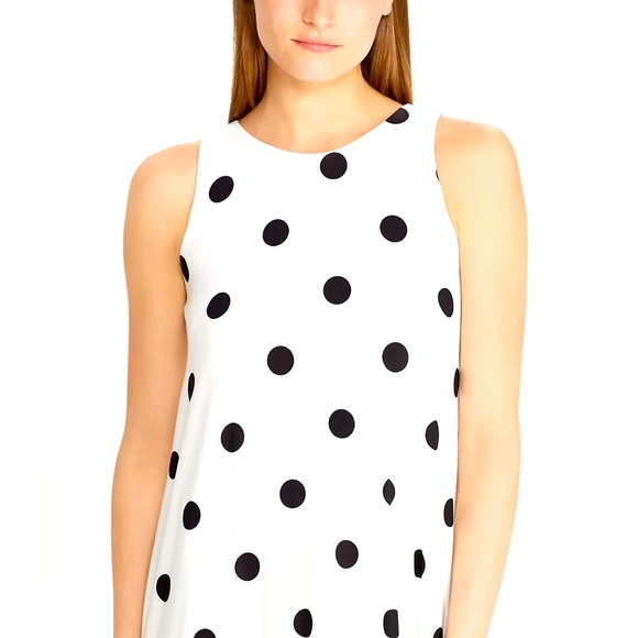 NWT Ann Taylor Sleeveless A-line Polka Dots Dress - Picture 5 of 15
